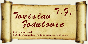 Tomislav Fodulović vizit kartica
